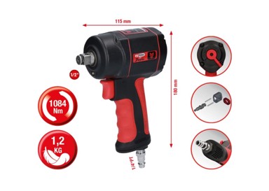 KS TOOLS Pneumatski udarni odvijač 1/2", 1084Nm The miniDevil - 515.1315